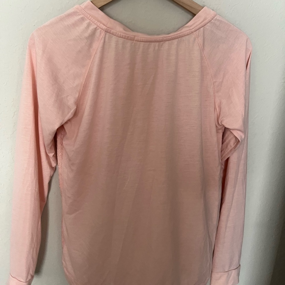 REWIND long sleeve pink shirt with lace size medium nwt - Picture 3 of 7